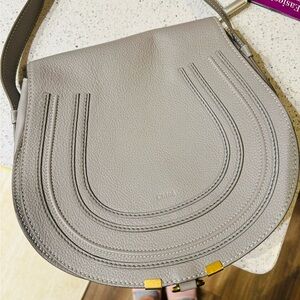 Chloe Marcie medium crossbody bag, cashmere gray
